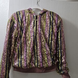 Eri + Ali Sequin Striped Jacket M